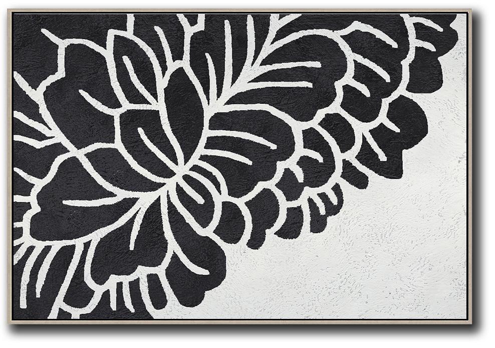 Horizontal Minimal Flower Art #MN288C - Click Image to Close